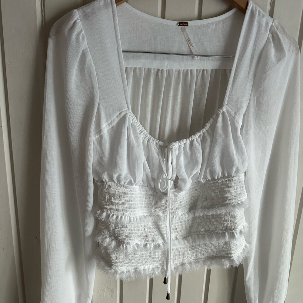 Free People white peasant blouse